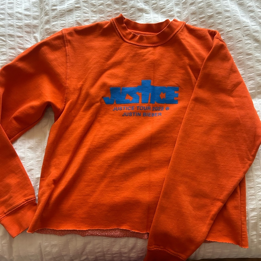 Justice Tour Orange Sweatshirt